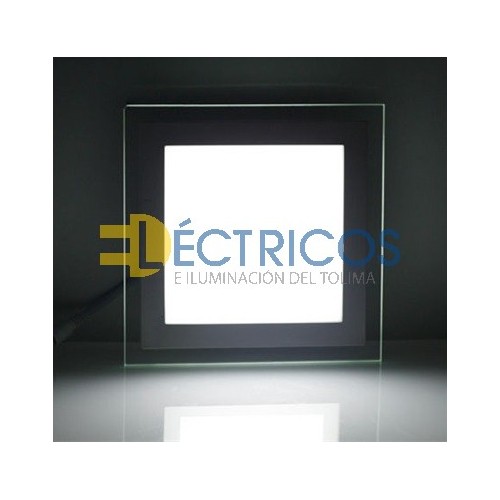 PANEL LED VIDRIO FLOTANTE 6W 4" BLANCO CUADRADO INCRUSTAR COLOR 6500K VOLTAJE: 85 - 265V