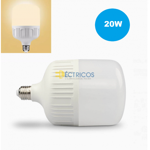 BOMBILLO LED 20W E27 3000K LUZ CALIDA INDICE DE COLOR: 80