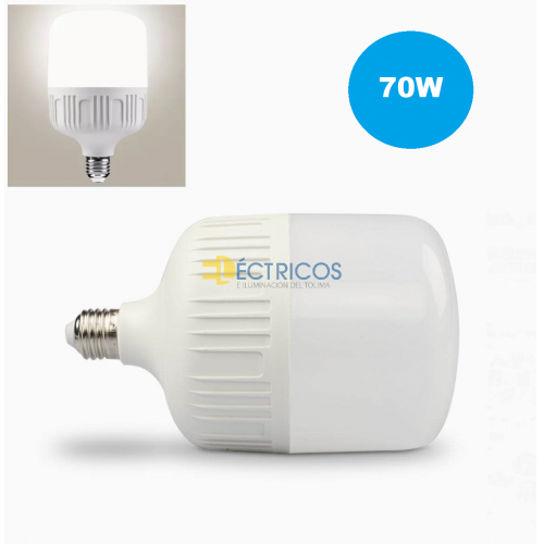 BOMBILLO LED 70W E27 00K LUZ 7 65 BLANCA INDICE DE COLOR: 80