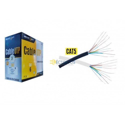 CABLE UTP CAT 5E CCA MERCURY EXTERIOR X METRO CUBIERTA PVC